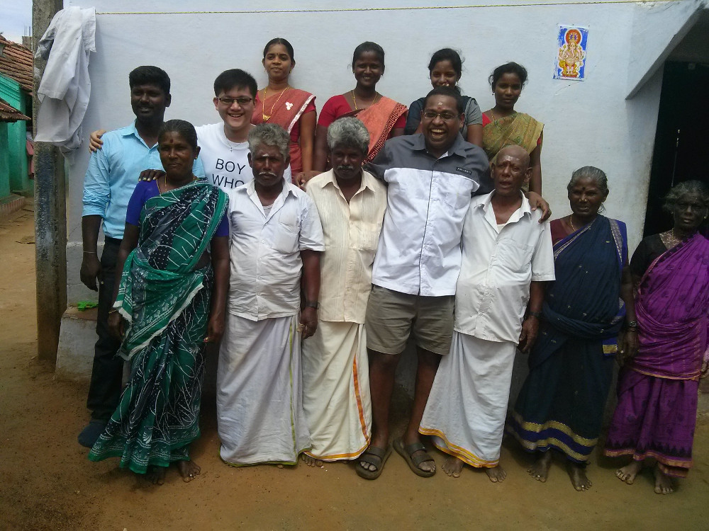The Konapet family. I'm standing with my two uncles Mutthiah (left) and Suppiah (right). They'd be on the chariot later that day. — Picture by Praba Ganesan