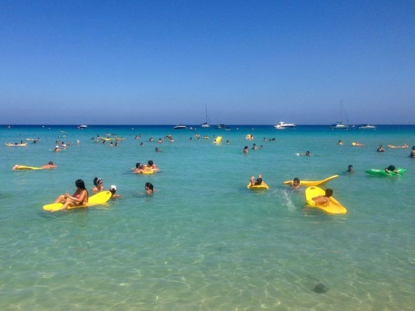 Picture shows Konnos beach, four kilometres east of Ayia Napa on the Mediterranean island of Cyprus. u00e2u20acu2022 AFP pic