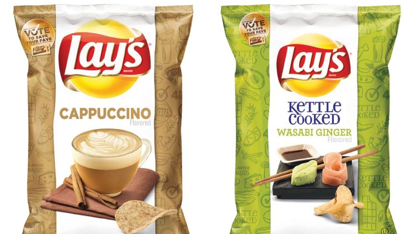 Lay's Cappuccino and Wasabi Ginger chips. u00e2u20acu2022 u00c2u00a9Frito-Lay