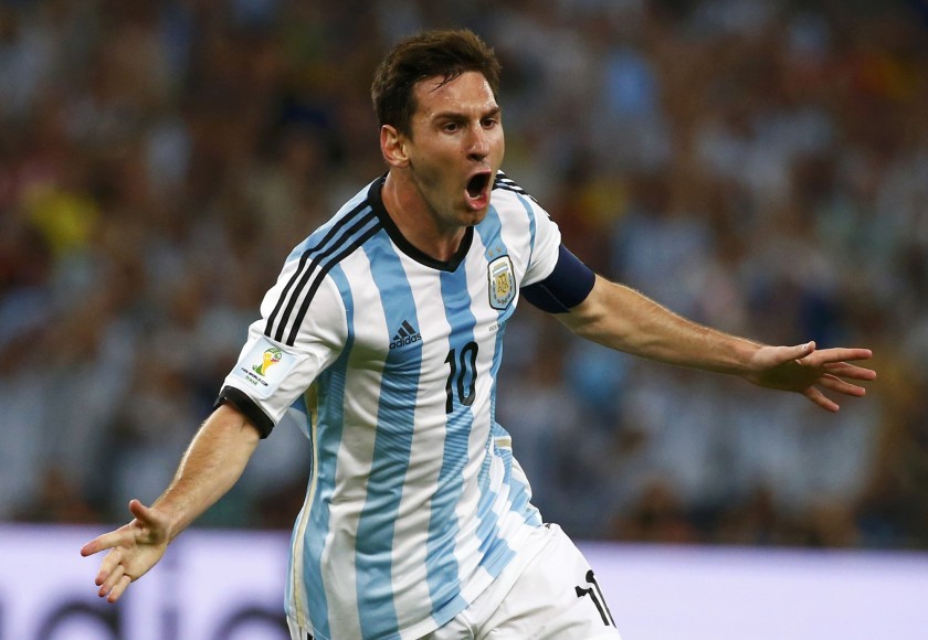 File picture shows Argentina's Lionel Messi celebrating after scoring a goal against Bosnia during their 2014 World Cup Group F match at the Maracana stadium in Rio de Janeiro in this June 15, 2014. u00e2u20acu201d Reuters pic