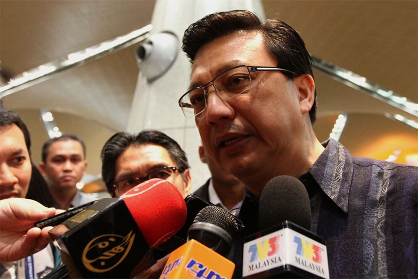 Transport Minister Datuk Seri Liow Tiong Lai speaks to reporters at the KLIA departure hall before departing to Kiev, July 19, 2014. u00e2u20acu2022 Picture by Yusof Mat Isa