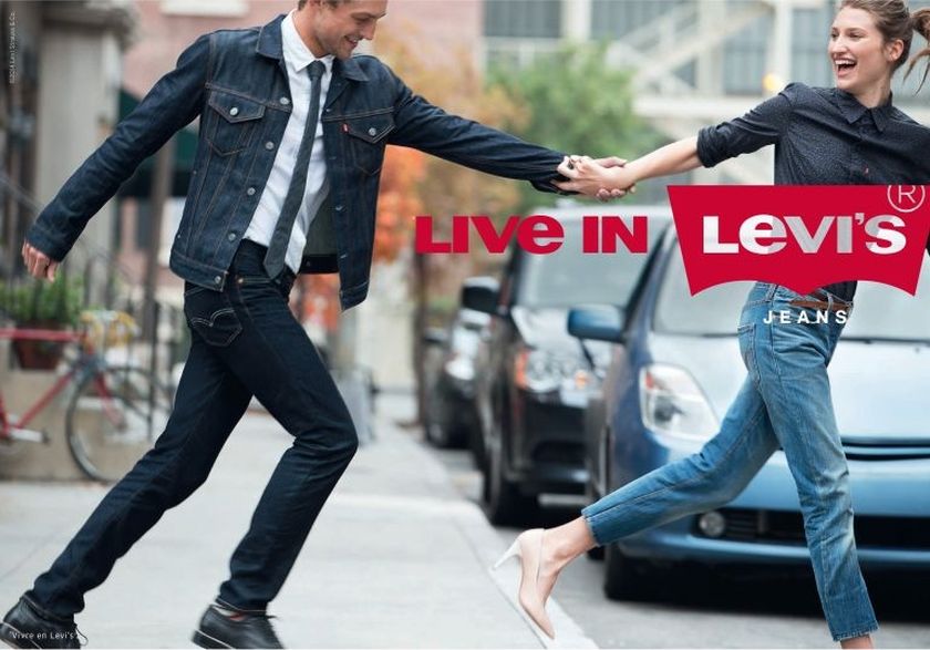 The ‘Live in Levi's’ campaign shows people wearing the iconic jeans in everyday situations. ― AFP pic