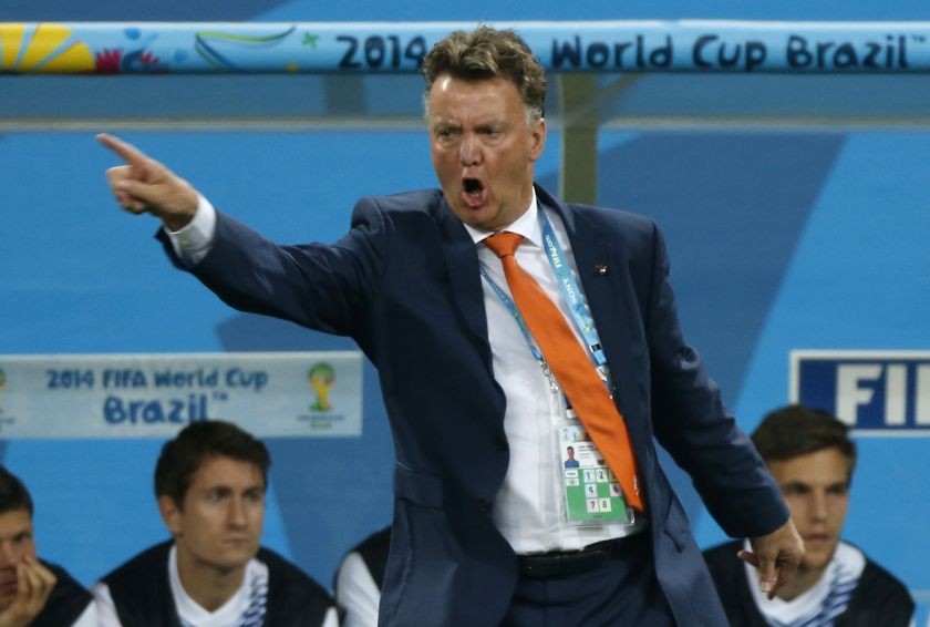 Netherlands coach Louis van Gaal reacts during his team's 2014 World Cup semi-finals against Argentina at the Corinthians arena in Sao Paulo July 10, 2014. u00e2u20acu201d Reuters pic