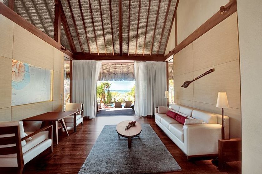 The living room of the Brando resort at Tetiaroa in French Polynesia. u00e2u20acu2022 AFP pic