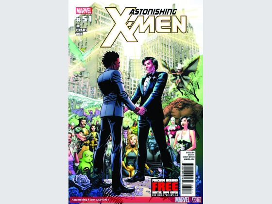 In Astonishing X-Men Issue 51, gay superhero character Northstar marries his partner Kyle Jinadu. u00e2u20acu201d TODAY pic