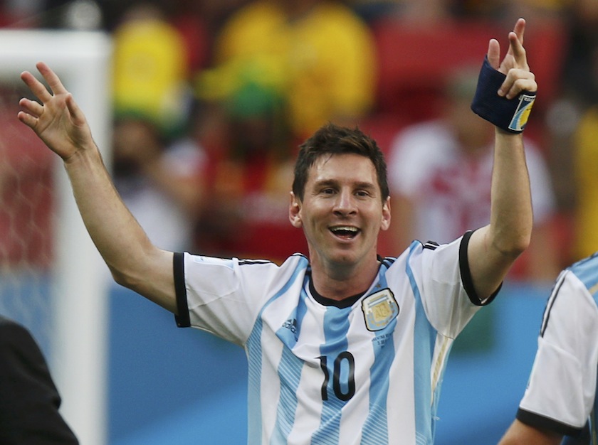 Argentina's Lionel Messi celebrates his team's win over Belgium after their 2014 World Cup quarter-finals at the Brasilia national stadium in Brasilia July 6, 2014.u00c2u00a0u00e2u20acu201d Reuters pic
