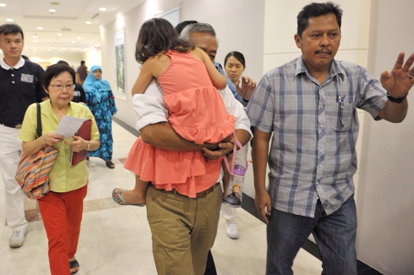 Families of passengers on board Malaysia Airlines flight MH17 gather at a hotel in Putrajaya July 18, 2014. 