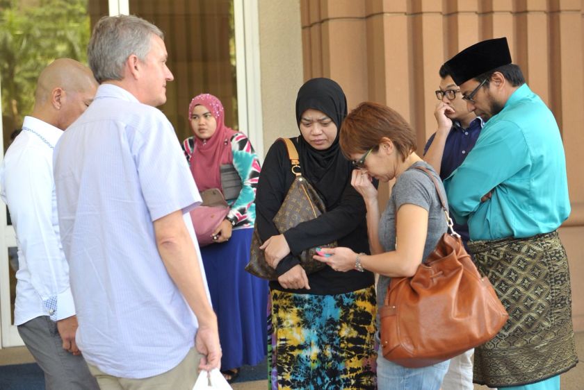 Distraught family members of passengers on board MH17 are seen at Marriot Putrajaya, July 18, 2014. u00e2u20acu2022 File pic
