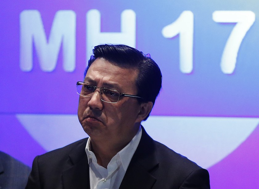 Malaysian Transport Minister Datuk Seri Liow Tiong Lai speaks during a news conference at a hotel near Kuala Lumpur International Airport in Sepang July 18, 2014. u00e2u20acu201d Reuters pic