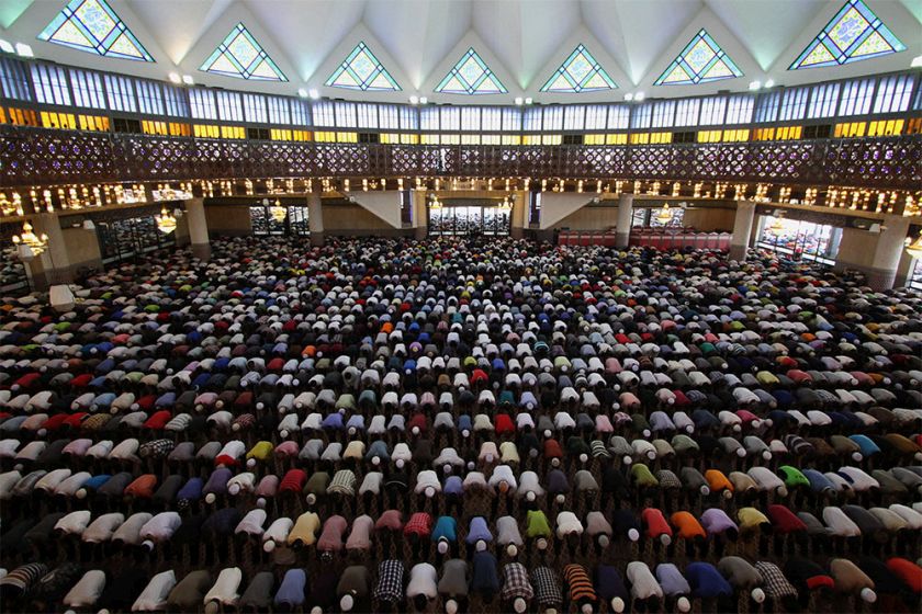 File picture shows Muslims performing Friday prayers at the National Mosque in Kuala Lumpur, July 4, 2014. u00e2u20acu201d Picture by Yusof Mat Isa