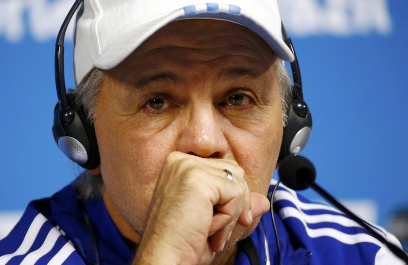 Argentina's national  team coach Alejandro Sabella addresses a news conference at the arena di Corinthians stadium in Sao Paulo July 9, 2014, ahead of their 2014 World Cup semi-final match against the Netherlands. u00e2u20acu201d Reuters pic