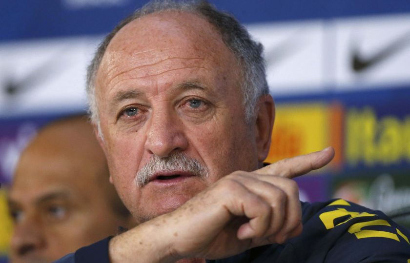 Brazil's coach Luiz Felipe Scolari gestures during a news conference in Teresopolis near Rio de Janeiro July 10, 2014.  u00e2u20acu201d Reuters pic