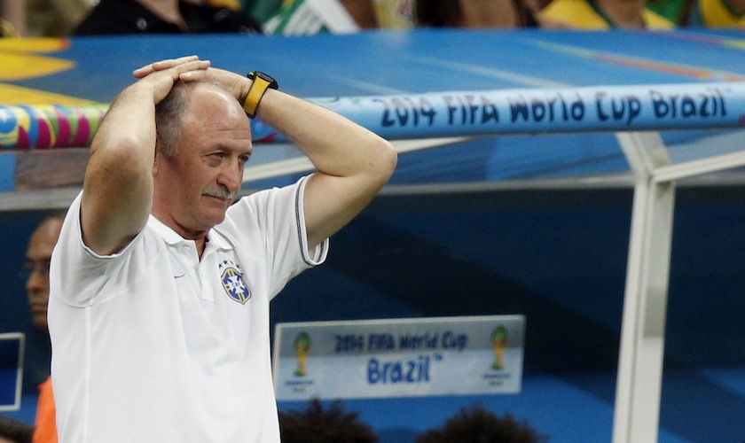 Brazil's coach Luiz Felipe Scolari reacts as his team plays against the Netherlands during their 2014 World Cup third-place playoff at the Brasilia national stadium in Brasilia July 13, 2014.u00c2u00a0u00e2u20acu201d Reuters pic