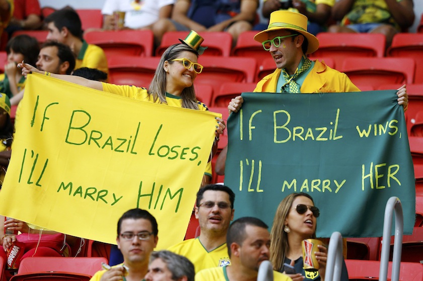 Fans wait for the start of the 2014 World Cup third-place playoff between Brazil and the Netherlands at the Brasilia national stadium in Brasilia July 13, 2014.u00c2u00a0u00e2u20acu201d Reuters pic