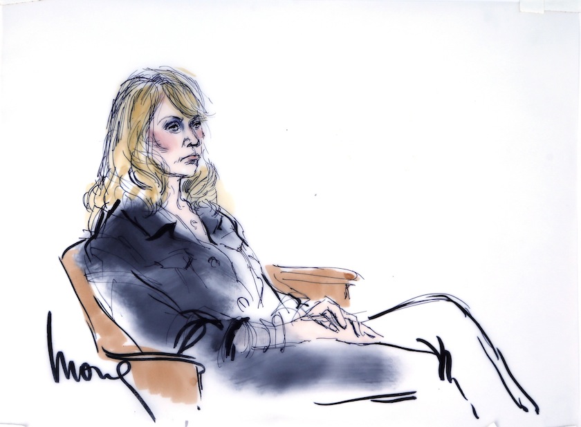 Shelly Sterling, 79, wife of Los Angeles Clippers co-owner Donald Sterling, sits in court, as depicted in this courtroom sketching, in Los Angeles, California July 8, 2014. u00e2u20acu201d Reuters pic