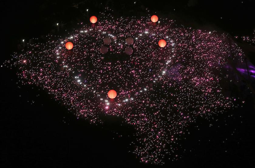 Participants form a giant pink dot at the Speakersu00e2u20acu2122 Corner in Hong Lim Park in Singapore June 28, 2014. u00e2u20acu201d Reuters pic