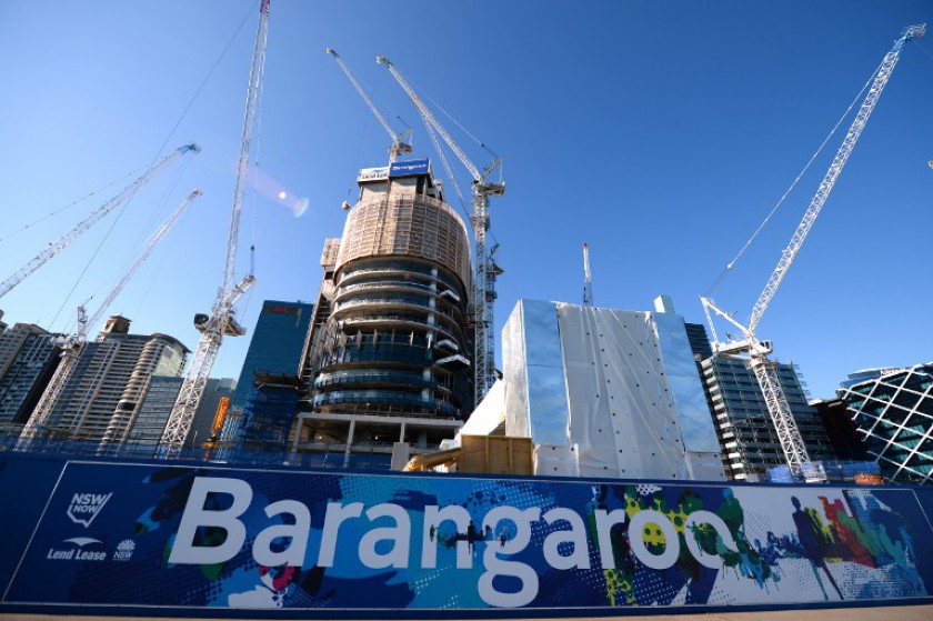 Picture taken on July 2, 2014 shows construction work at Australian mogul James Packeru00e2u20acu2122s new A$1.5 billion Sydney casino in a prime location on Sydney Harbour. u00e2u20acu201d AFP pic