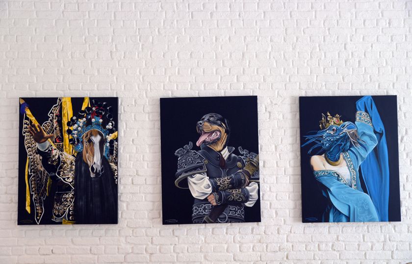 The Chinese Zodiac exhibition by Thomas Powell at Macalister Mansion. 