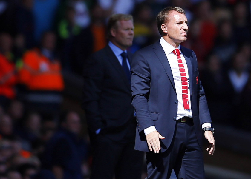 Liverpool manager Brendan Rodgers (right) watches his team during the English Premier League match at Anfield in Liverpool, Aug 18, 2014. u00e2u20acu201d Reuters pic