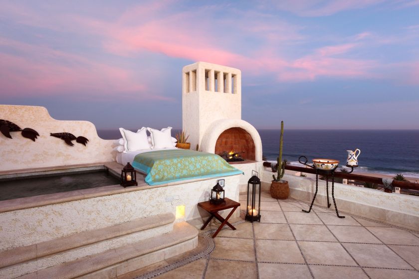 At Las Ventanas al Paraiso in Mexico, guests can sleep on a king-size bed set up on their suite’s vast patio. — Picture by Las Ventanas al Paraiso 