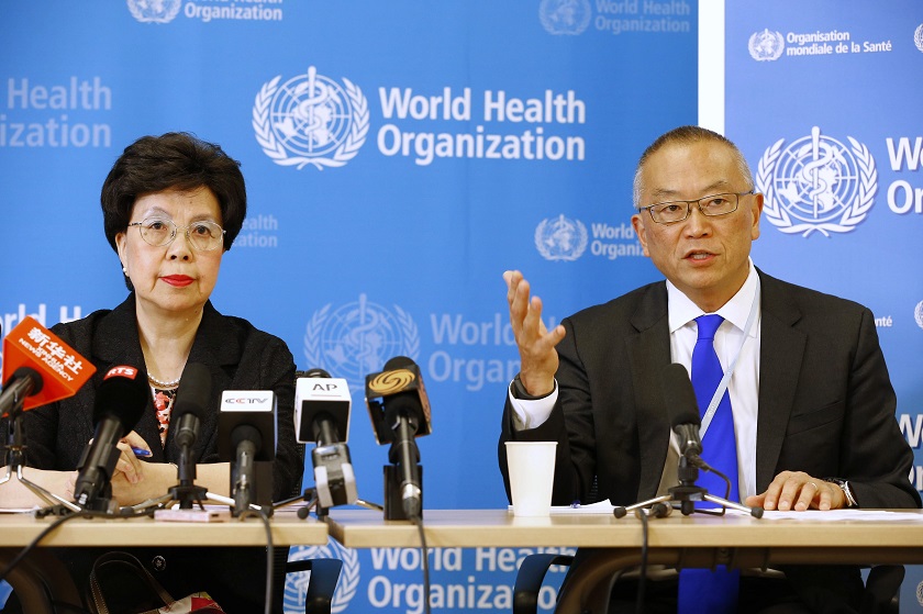WHO Director-General Margaret Chan (left) sits next to Keiji Fukuda, WHOu00e2u20acu2122s assistant director general for health security, as he addresses the media after a two-day meeting of its emergency committee on Ebola, in Geneva August 8, 2014. u00e2u20acu201d Reuters pic