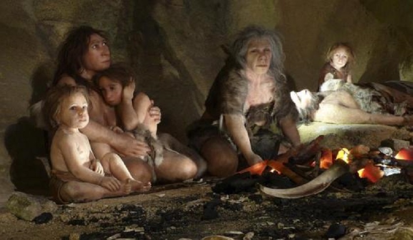 An exhibit shows the life of a neanderthal family in a cave in the new Neanderthal Museum in the northern town of Krapina February 25, 2010. u00e2u20acu201d Reuters pic