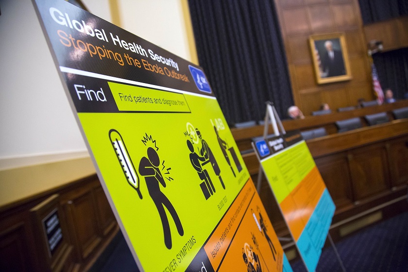 US Centres for Disease Control and Prevention (CDC) educational materials are displayed about the Ebola crisis in West Africa, on Capitol Hill in Washington August 7, 2014. u00e2u20acu201d Reuters pic
