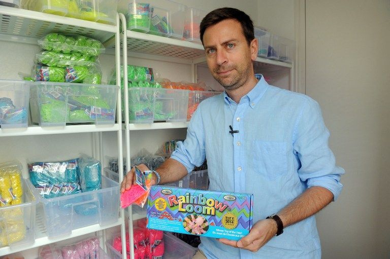 French Emmanuel Laurencon, CEO of Creative Import, July 7, 2014, in Quimper, western France. Laurencon got the rights to commercialise Rainbow Loom products in France, Belgium and French-speaking Switzerland AFP