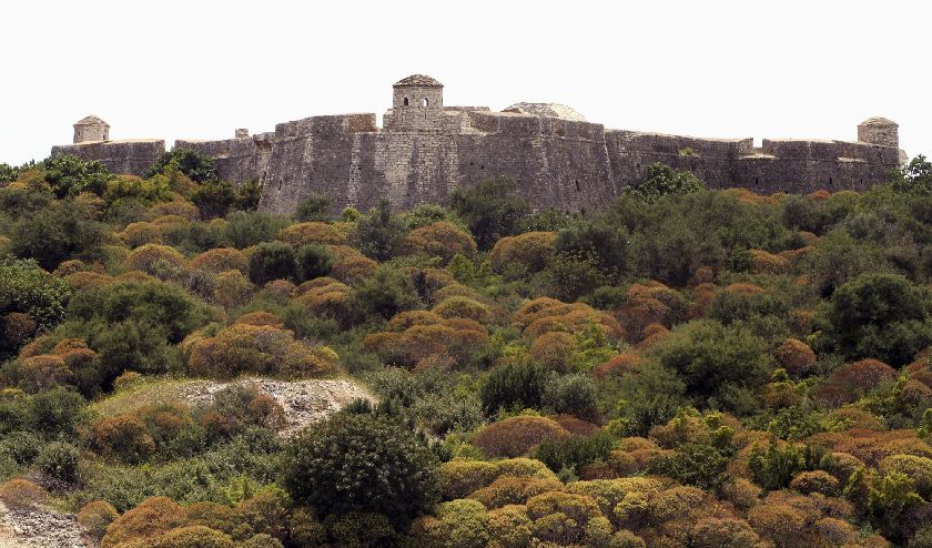 The castle of Ali Pasha Tepelena, in Porto Palermo, some 235 km south of the Albanian capital Tirana May 28, 2014. The Bay of Porto Palermo, its castle and its deep blue waters one of Albania's top tourist attractions Reuters