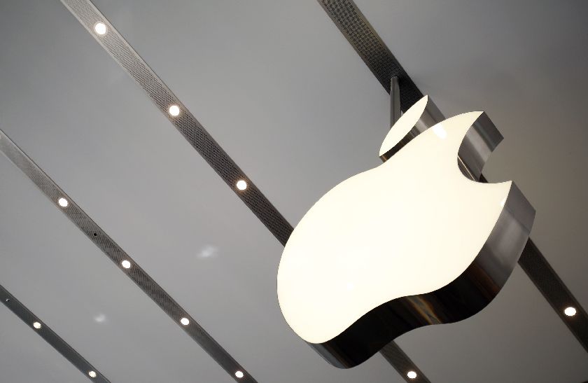 The Apple logo inside the newly opened Omotesando Apple store at a shopping district in Tokyo June 26, 2014 Reuters