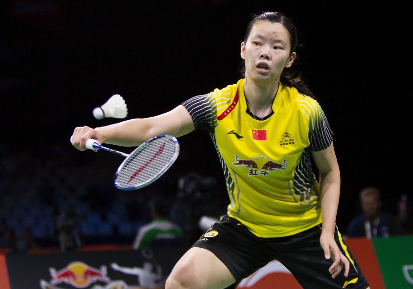 Li Xuerui of China plays against Saina Nehwal (not pictured) of India during their womensu00e2u20acu2122 singles quarter-final match at the Badminton World Championships in Copenhagen August 29, 2014. u00e2u20acu201d Reuters pic