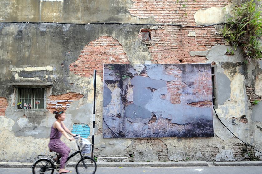 The Wall on the Wall public art installation in Penang, August 23, 2014. u00e2u20acu2022 Picture by K. E. Ooi