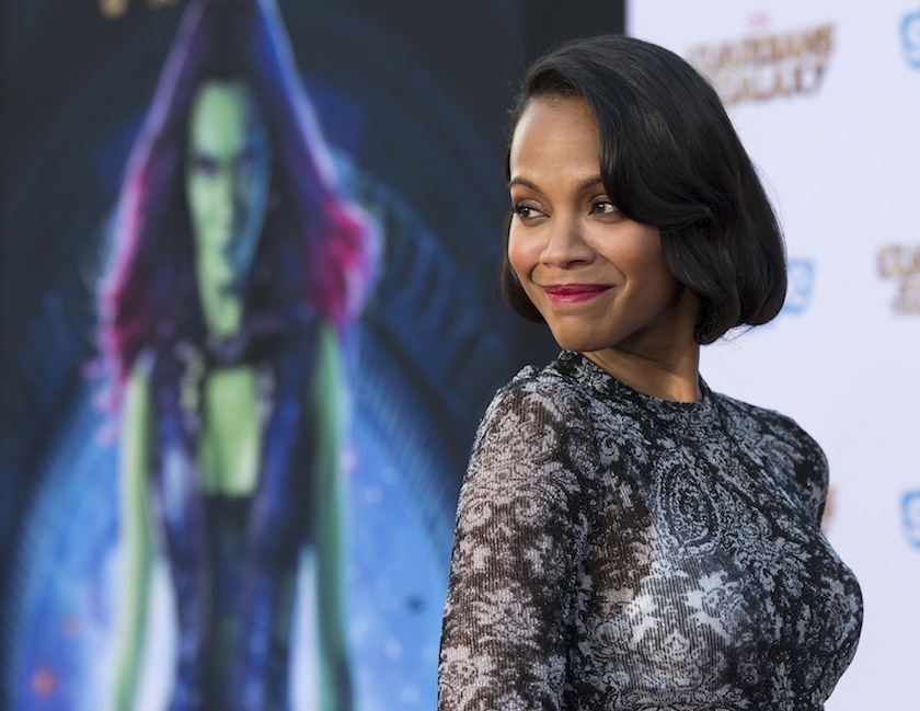 Cast member Zoe Saldana poses at the premiere of 'Guardians of the Galaxy' in Hollywood, California July 21, 2014. u00e2u20acu201d Reuters pic