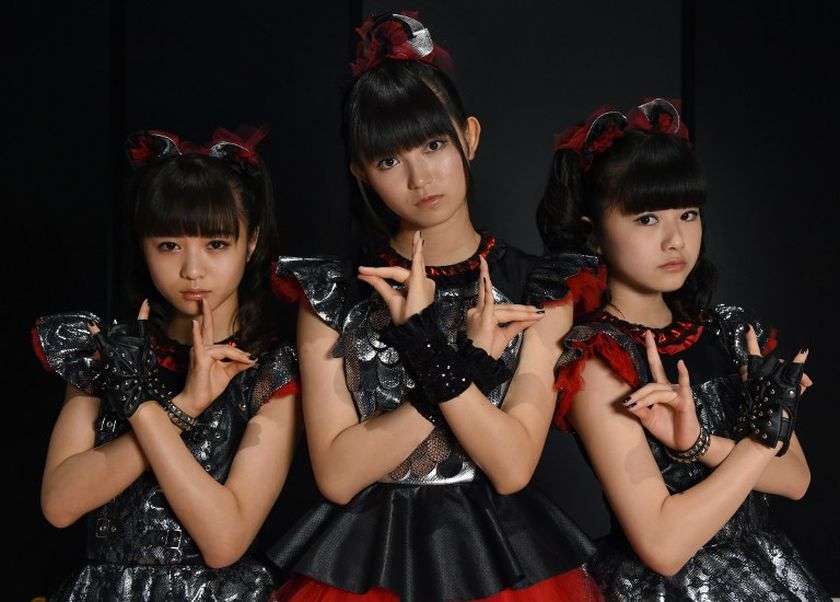 (From left) Members of Japanu00e2u20acu2122s pop group Babymetal, Moametal, Su-Metal and Yuimetal, pose during an interview in Chiba August 16, 2014. u00e2u20acu201d AFP pic