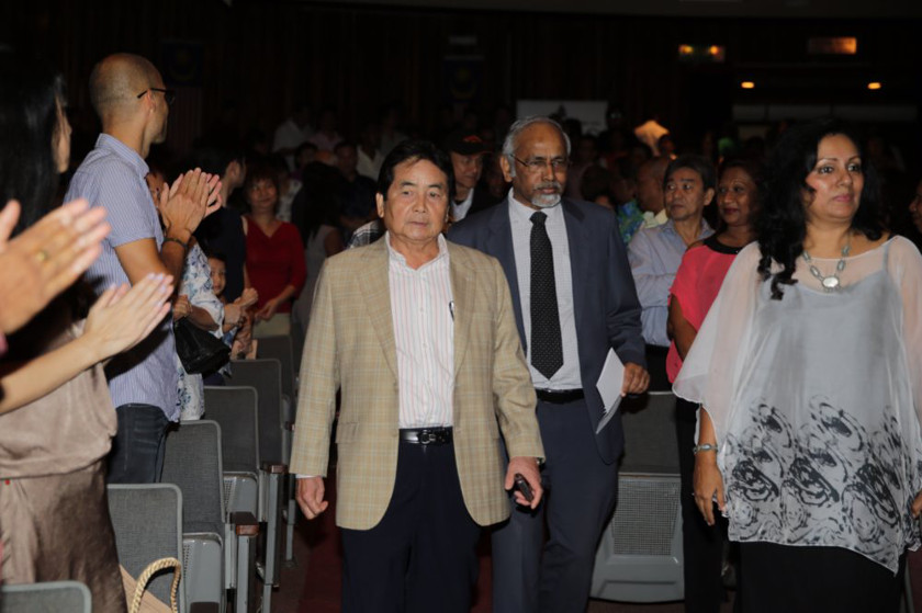 Tan Sri Joseph Kurup arrives at the Baha'i Community Merdeka Devotional event at the MBPJ civic centre in Petaling Jaya, on August 31, 2014. u00e2u20acu201d Picture by Choo Choy May