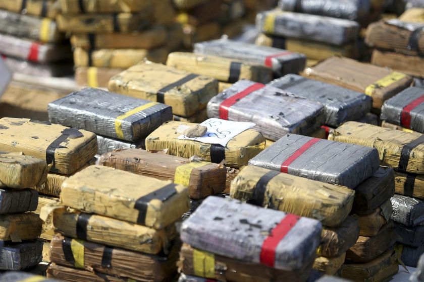 Blocks of confiscated cocaine are seen at a stone coal storage in Trujillo August 26, 2014, in this handout provided by the Peruvian Presidential Palace. u00e2u20acu201d Reuters pic