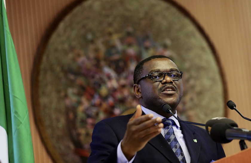 Nigeria's Health Minister Onyebuchi Chukwu addresses diplomatic envoys on the status of the Ebola disease control in Nigeria at the Foreign Affairs House in Abuja August 7, 2014. u00e2u20acu201du00c2u00a0Reuters pic