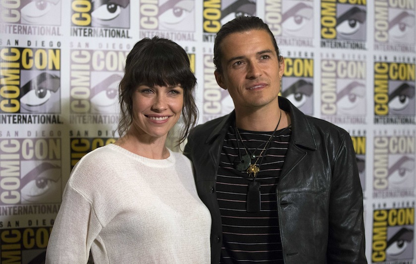 Cast members Evangeline Lilly and Orlando Bloom pose at a press line for 'The Hobbit: The Battle of the Five Armies' during the 2014 Comic-Con International Convention in San Diego, California July 26, 2014.u00c2u00a0u00e2u20acu201d Reuters pic