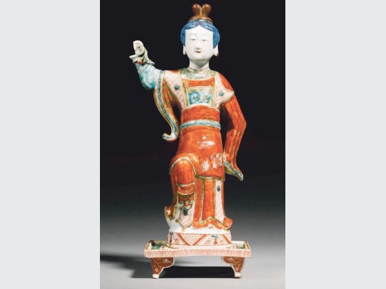 Ewer in the form of a dancing woman from China (C.1522-1600). u00e2u20acu201d Photos courtesy of ACM
