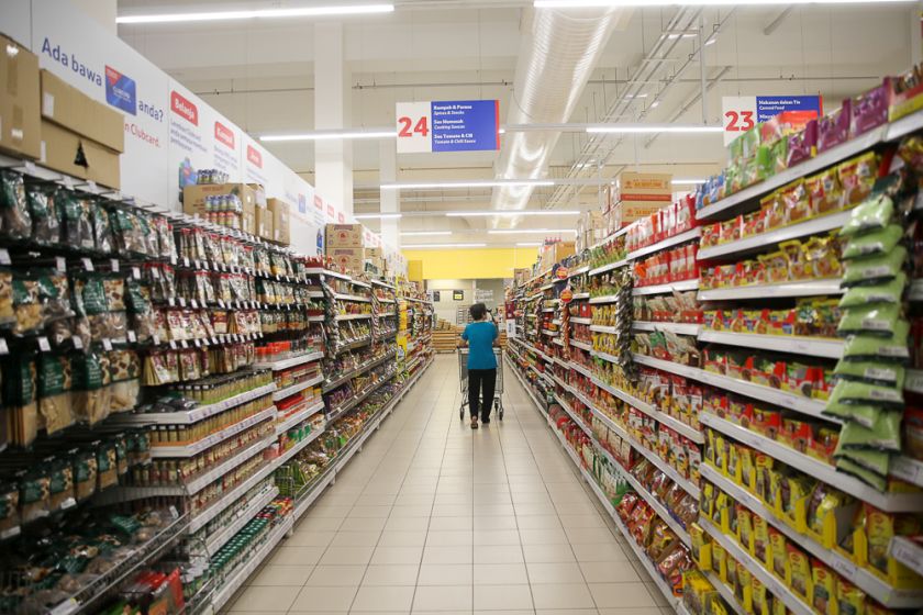 One of the aisles filled with neatly arranged goods in a Tesco supermarket. u00e2u20acu201d Picture by Choo Choy May