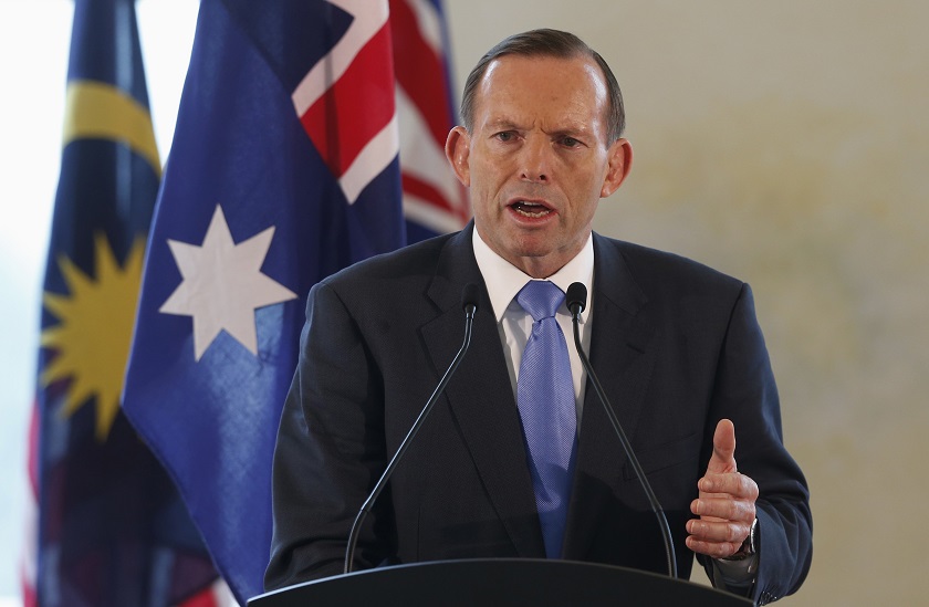 Australian Prime Minister Tony Abbott speaks at a joint news conference with his Malaysian counterpart Najib Razak during an official visit in Putrajaya September 6, 2014. u00e2u20acu201d Reuters pic