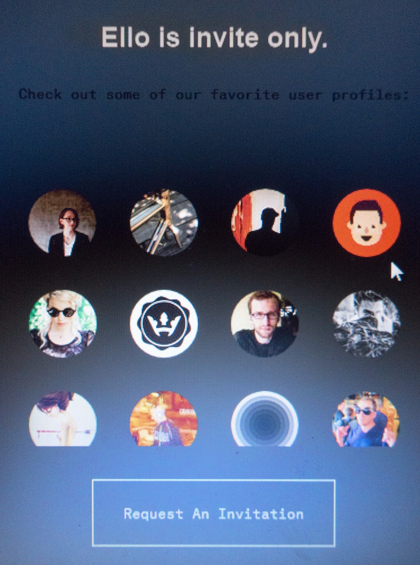 Ello appears to have caught on with its simple message which seems to take aim at frustrations of Facebook users. u00e2u20acu201d Picture courtesy of Ello