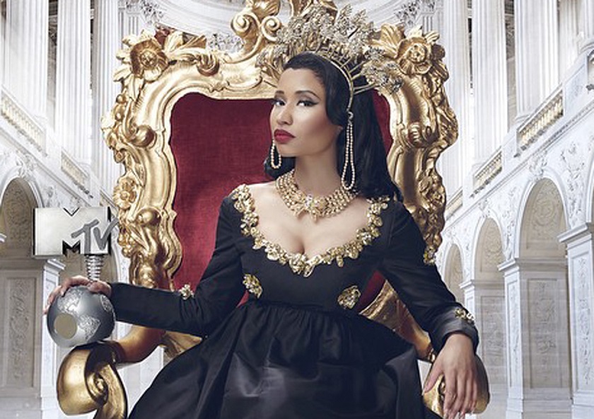green emerald velvet dress Nicky Minaj in Gold Dress Cutout 408 – LifesizeCutouts main image 0