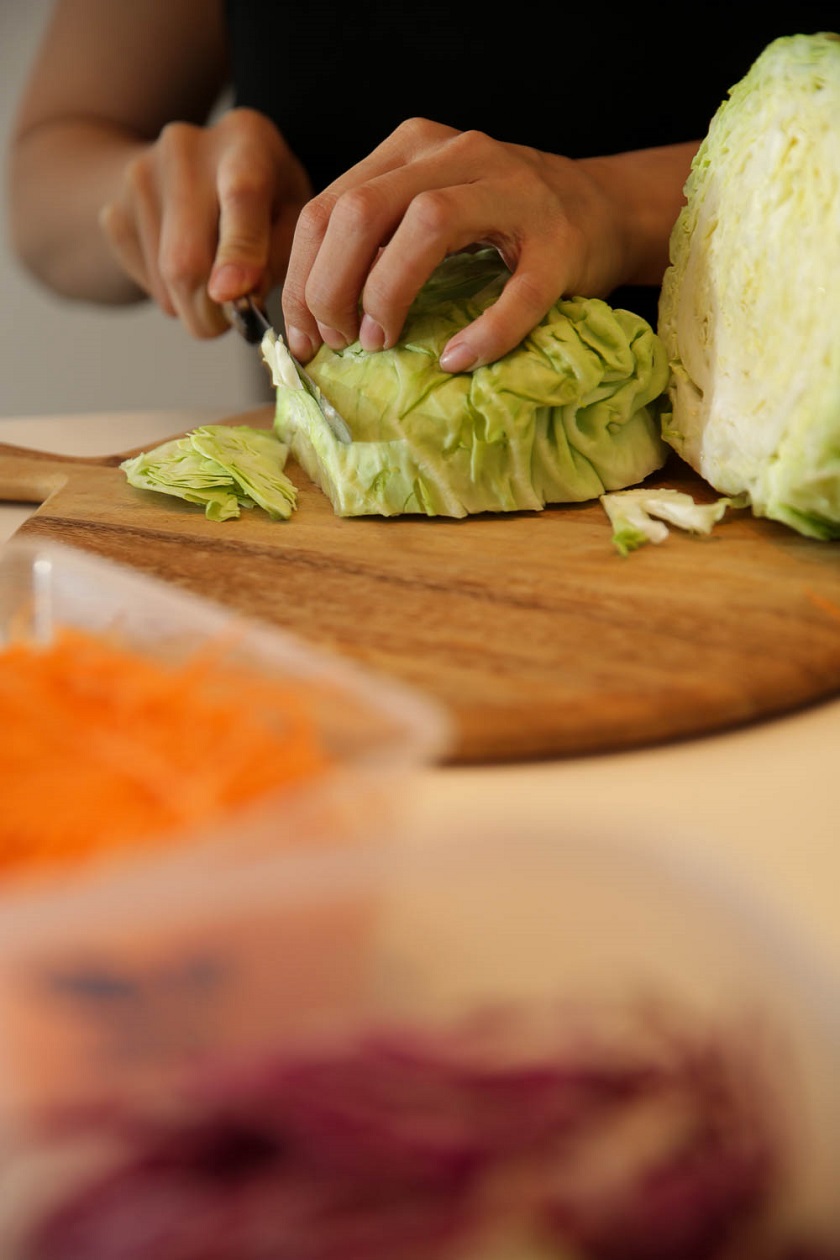 The salads are made fresh on the day the lunch boxes go out to customers. — Picture by Choo Choy May 