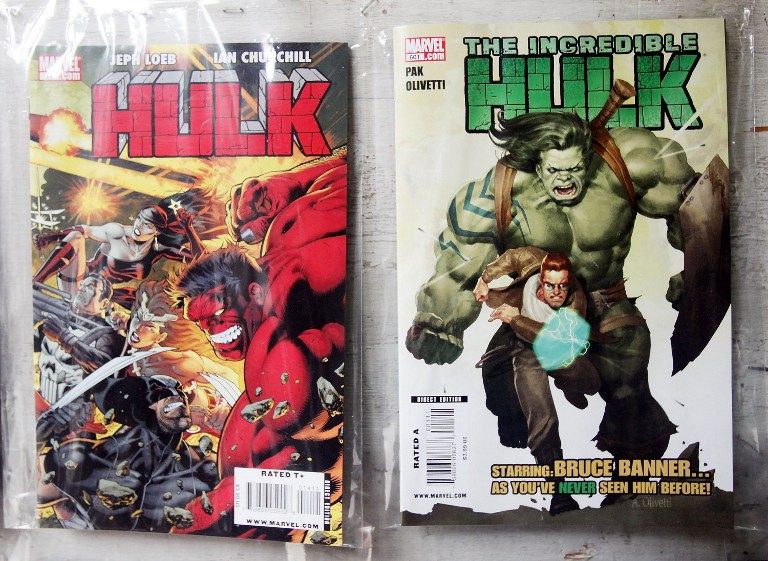 Marvel Incredible Hulk comics are seen for sale at St. Marku00e2u20acu2122s Comics  in this August 31, 2009 file photo in New York City. u00e2u20acu201d Reuters pic