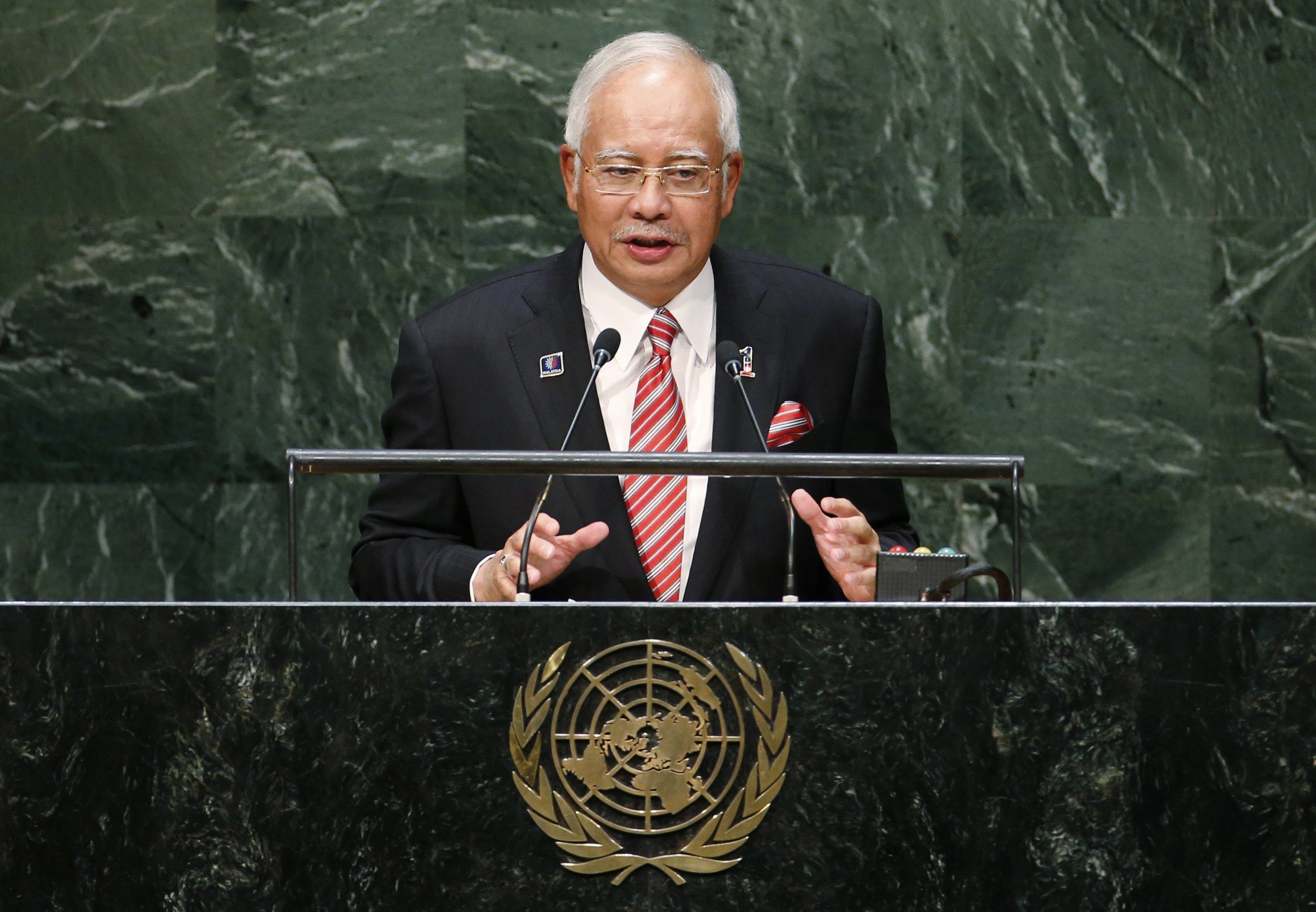 Prime Minister Datuk Seri Najib Razak addresses the 69th United Nations General Assembly at United Nations Headquarters in New York, September 27, 2014. u00e2u20acu201d Reuters pic