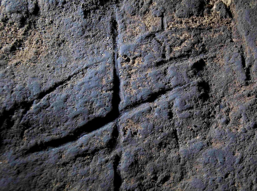 Engravings believed to have been made by Neanderthals more than 39,000 years ago is pictured in Gorham's Cave, Gibraltar, in this handout photo courtesy of Stewart Finlayson of the Gibraltar Museum. u00e2u20acu201du00c2u00a0Reuters pic