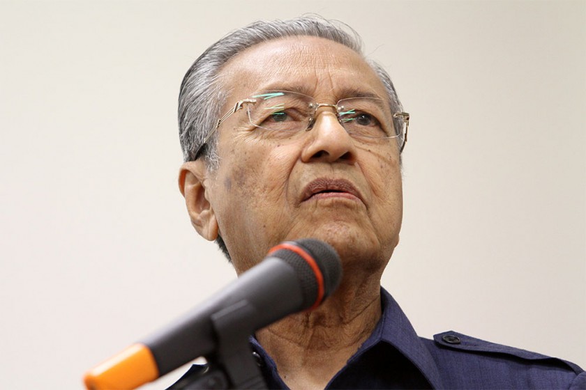 Former Prime Minister Tun Dr Mahathir Mohamad giving a speech during a book launch in Damansara, September 11, 2014. u00e2u20acu201d Picture by Yisof Mat Isa