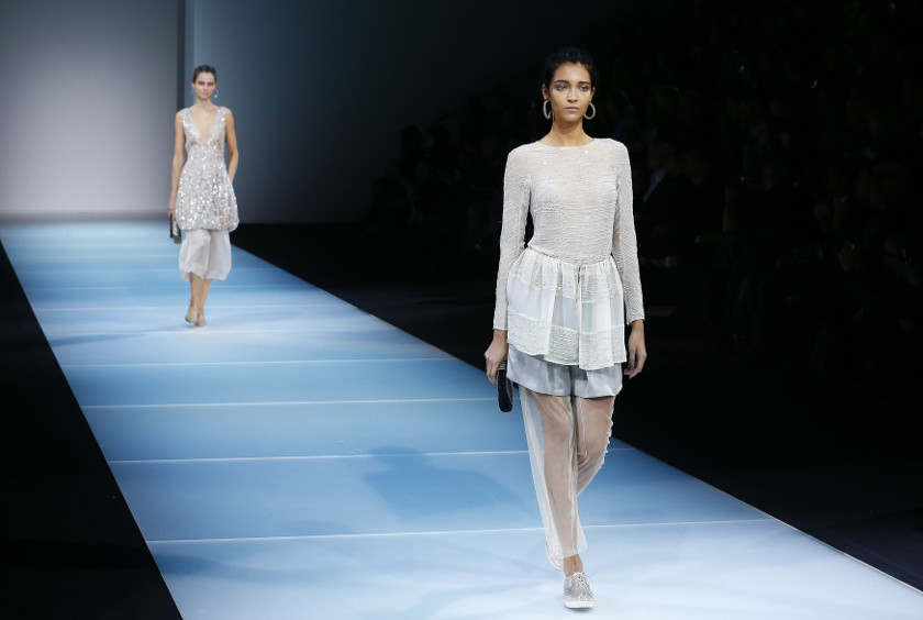 Models present creations from the Giorgio Armani Spring/Summer 2015 collection during Milan Fashion week September 20, 2014. u00e2u20acu201d Reuters pic
