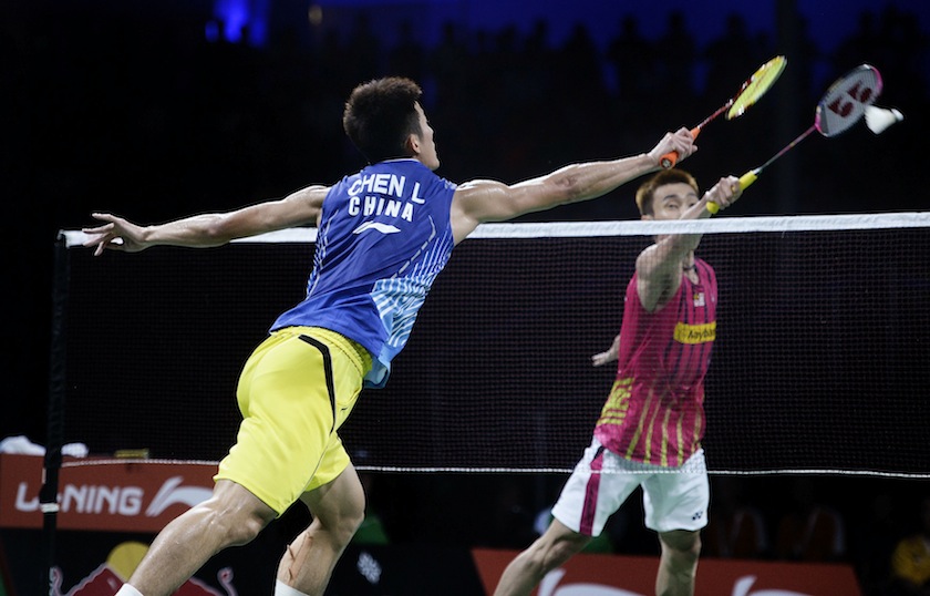 Malaysia's Lee Chong Wei plays against China's Chen Long in their men's singles final at the Badminton World Championship in Copenhagen August 31, 2014. u00e2u20acu201d Reuters pic
